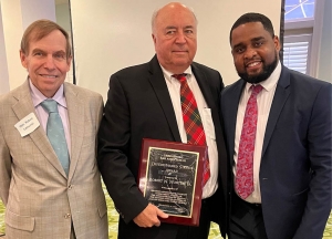 Justice Robert Edmunds, Hon. Robert N. Hunter, Jr. and President Marcus Allen Shields