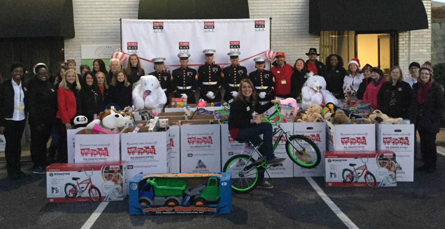 Ward Black Law Hosts Toys for Tots Event Greensboro Bar Association