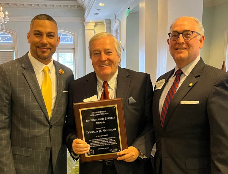 The Hon. Ralph A. Walker and Attorney Donald R. Vaughan Receive